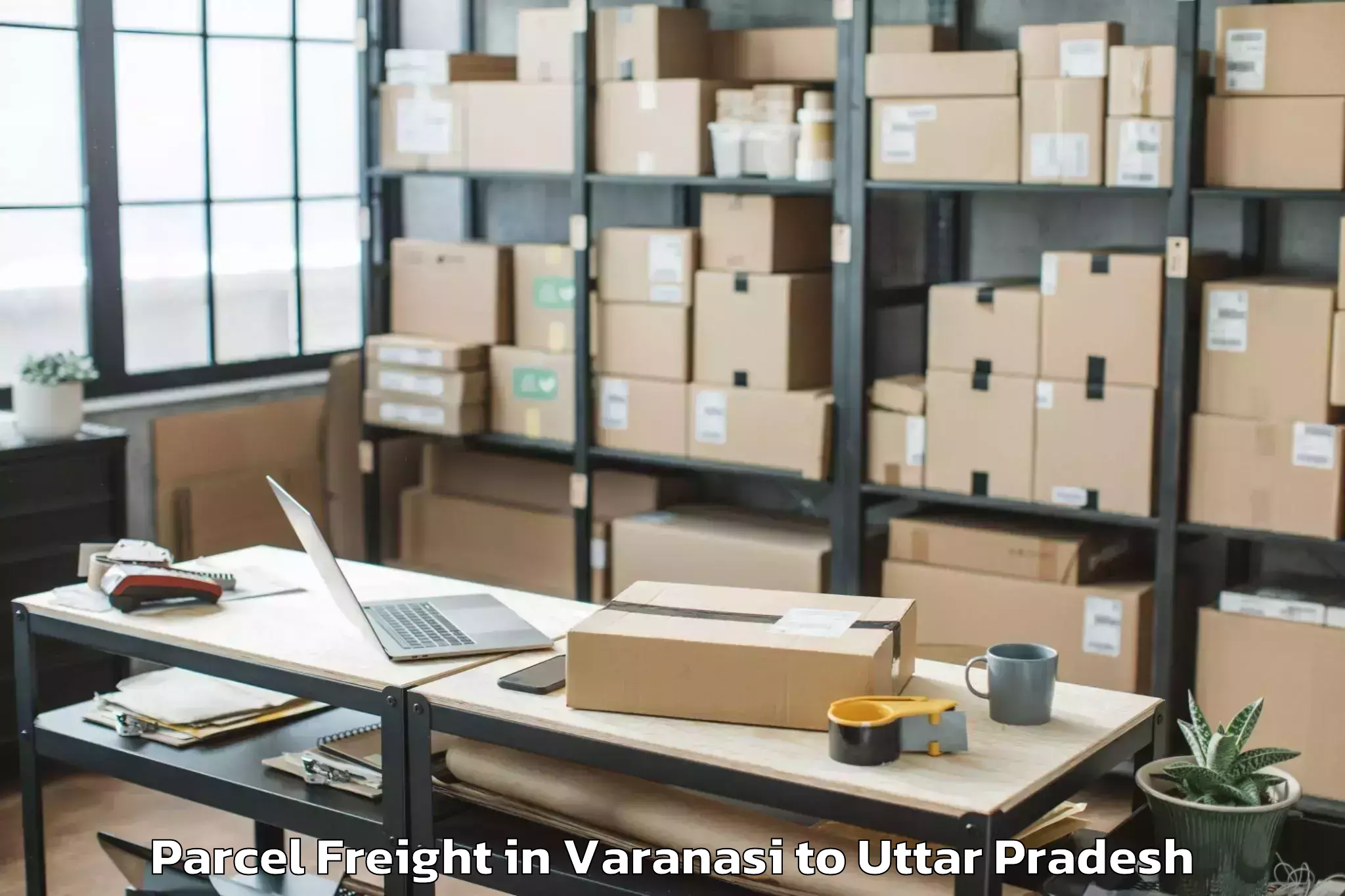 Trusted Varanasi to Ahraura Parcel Freight